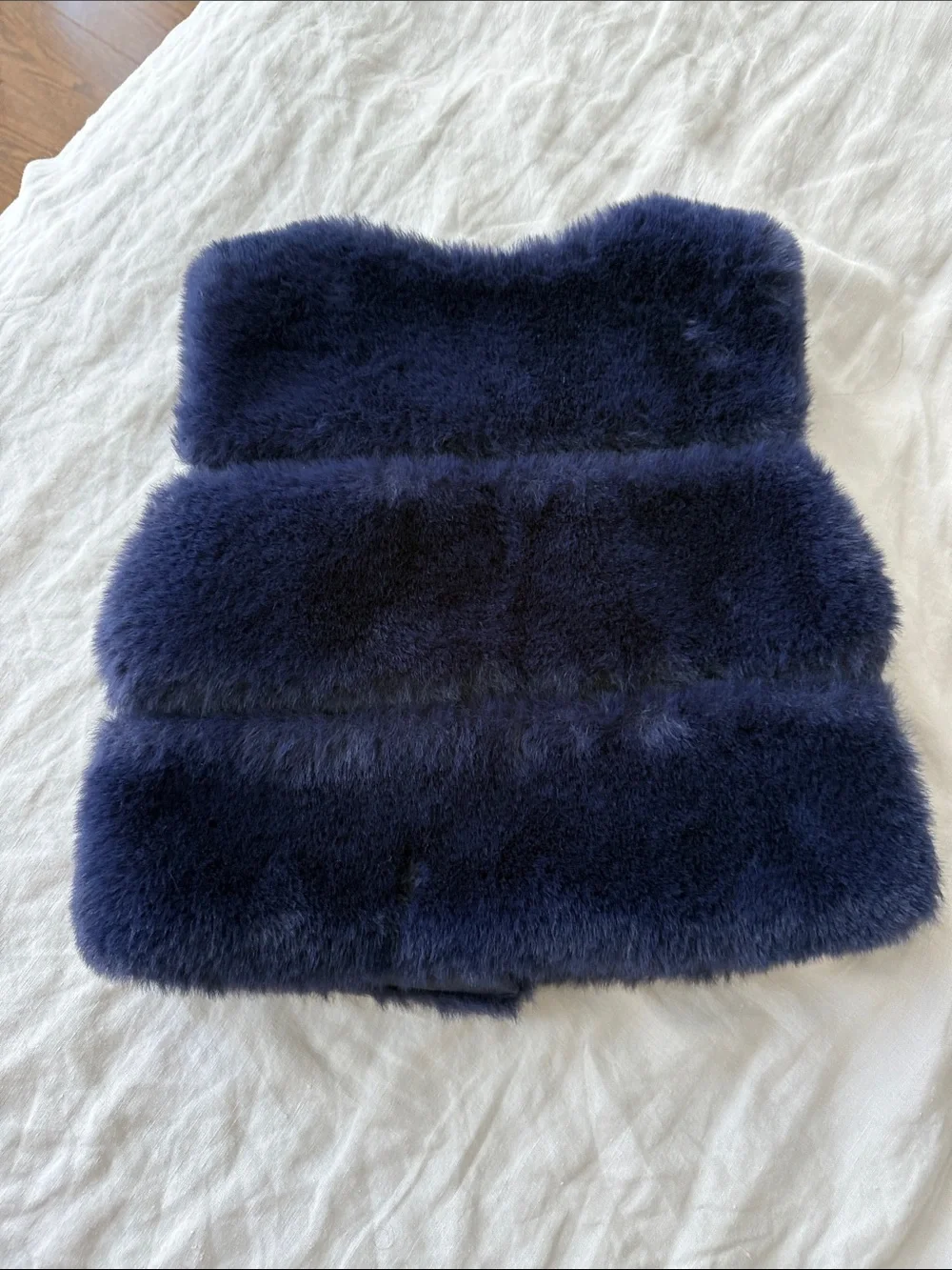 Mayoral Navy Faux Fur Puffer Vest